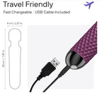 Handheld Wireless Magic Wand Massager - Waterproof, 20 Vibration Modes, 8 Speed Memory Function, Soft for Skin