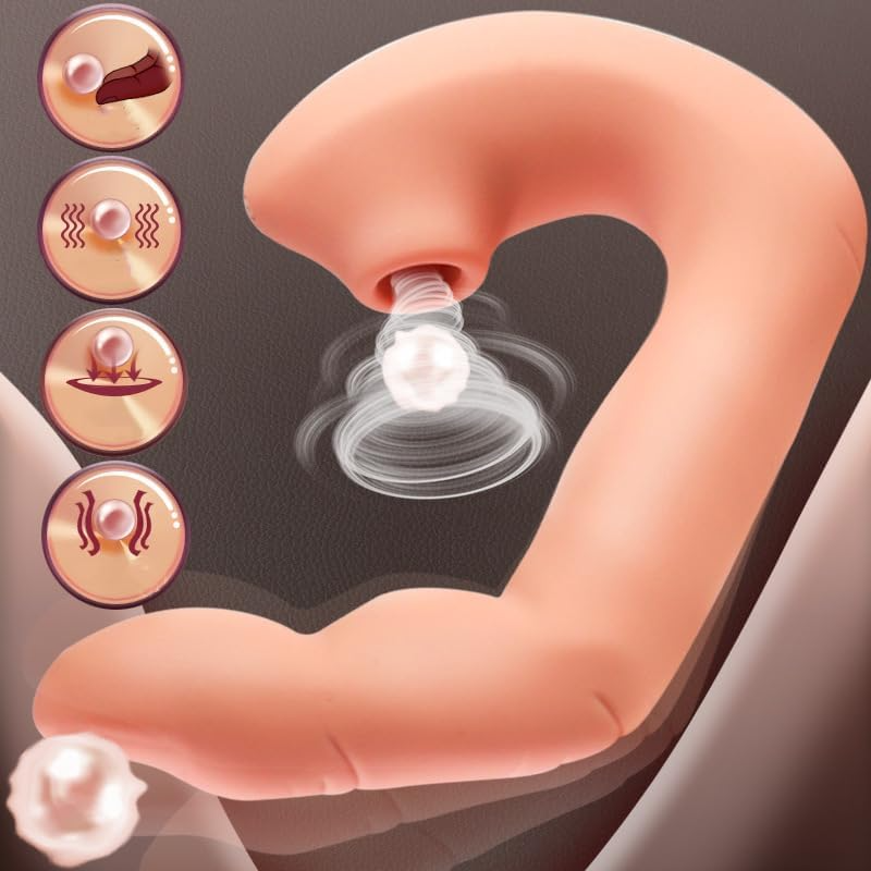 Curved Rotating Pearl Vibrator for Ultimate G-Spot Bliss