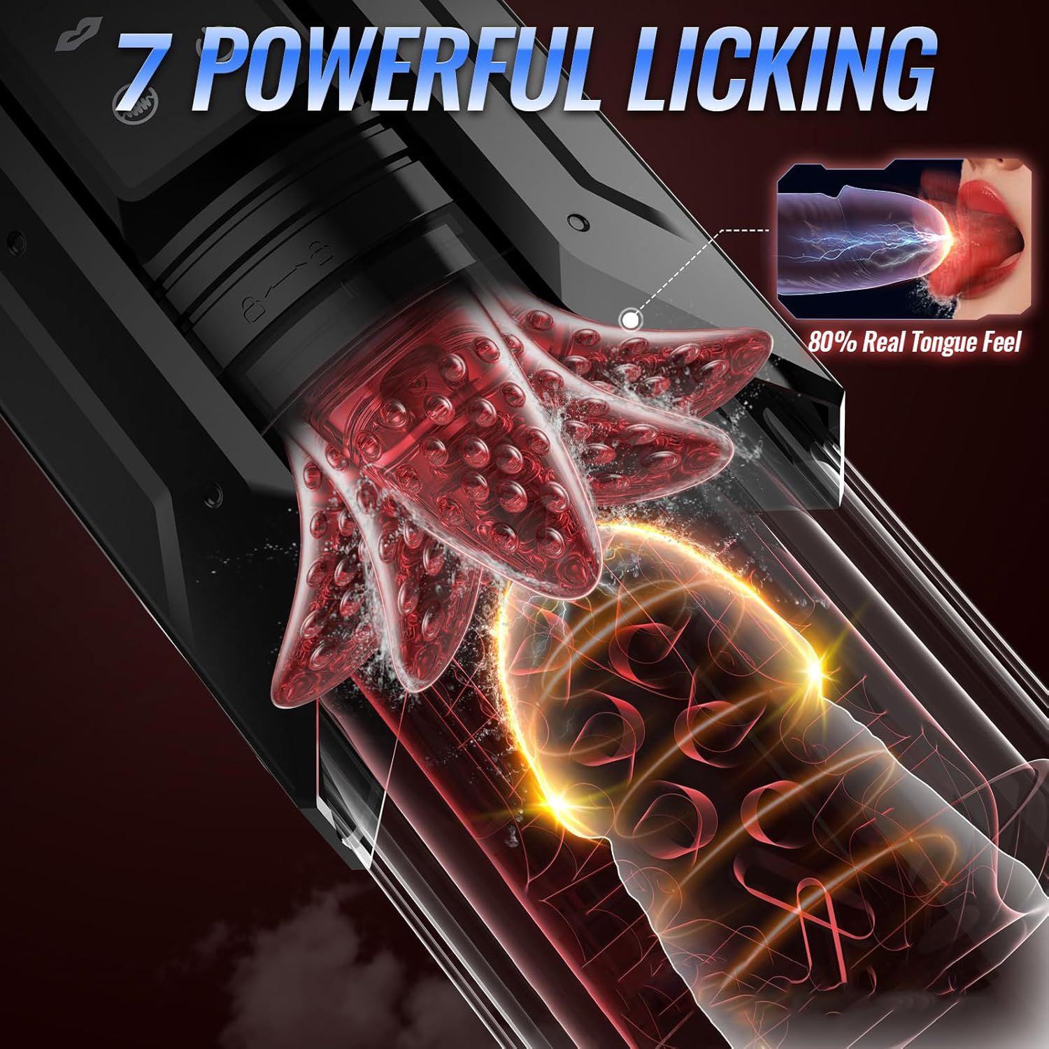 Hulk Male Masturbator Sex Toy,Dual Vibration & Suction Stimulation, Masturbator Stroker with 7 Sucking Thrusting Rotating & 7 Licking Modes