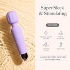 Sultril Vibrator for Women – 4 Hour Battery Life | Water Resistant Body Safe Silicone | Clitoral Vibrators Sex Toy with 20 Patterns & 8 Speeds