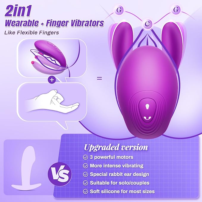Wearable Remote Control Vibrator - Thrilling Adult Sex Toy for Women and Couples, G-Spot Vibrator, 10 Powerful Vibration Modes, Dual-Head Design