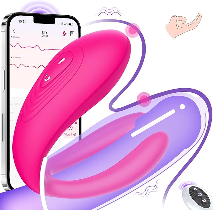 Wearable Remote Control Vibrator - Thrilling Adult Sex Toy for Women and Couples, G-Spot Vibrator, 10 Powerful Vibration Modes, Dual-Head Design
