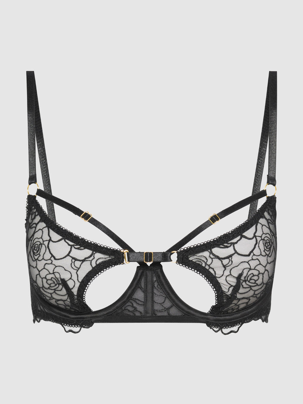 Melrose Strappy Cutout Bra - Frederick's of Hollywood