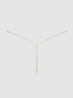 Ziggy Iridescent Stone Thong - Silver