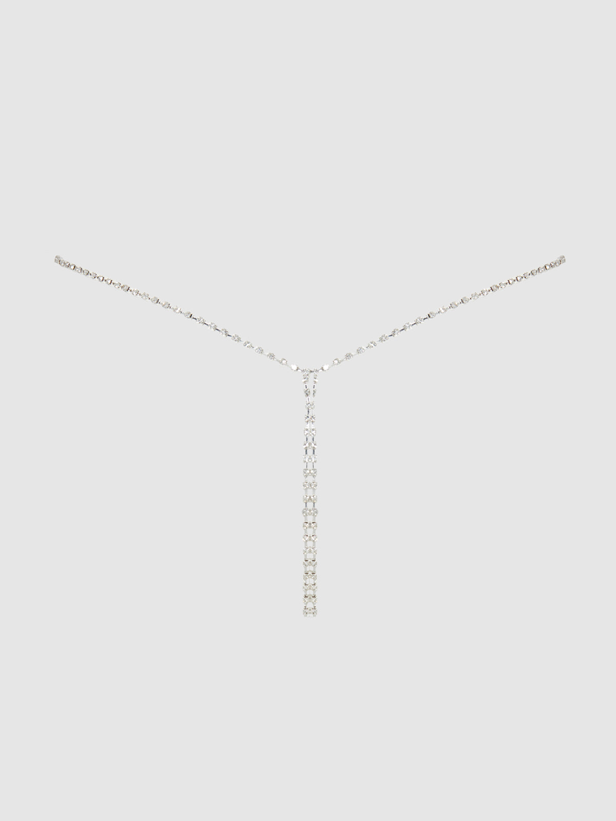 Ziggy Iridescent Stone Thong - Silver