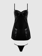 Phoenix Patent Underwire Chemise & G-String Set - Frederick's of Hollywood