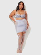 Serenity Lace & Satin Backless Half Skirt - Frederick's of Hollywood