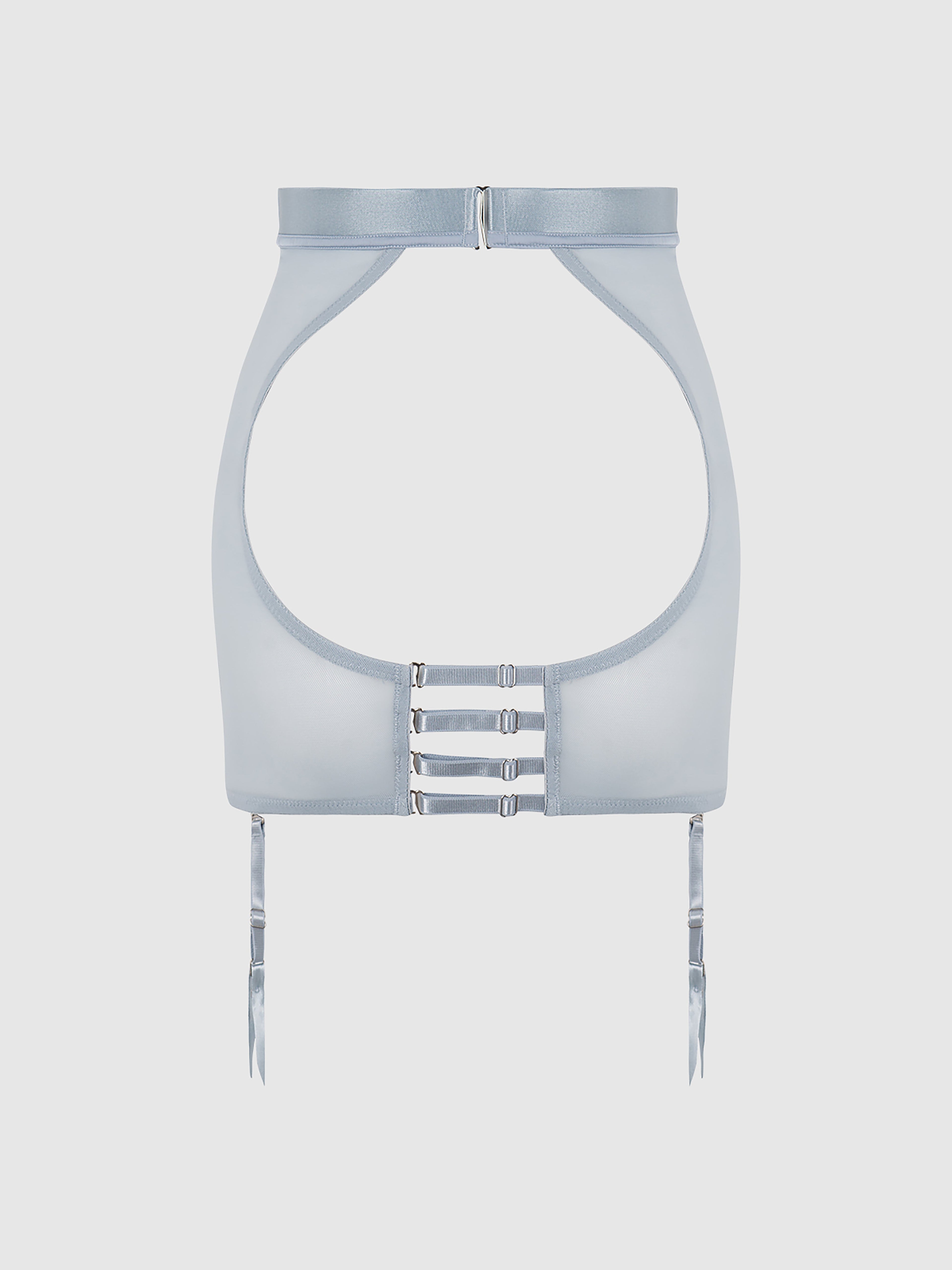 Serenity Lace & Satin Backless Half Skirt - Frederick's of Hollywood