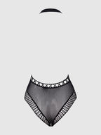 Halter Teddy Open Bust Bodystocking - Frederick's of Hollywood