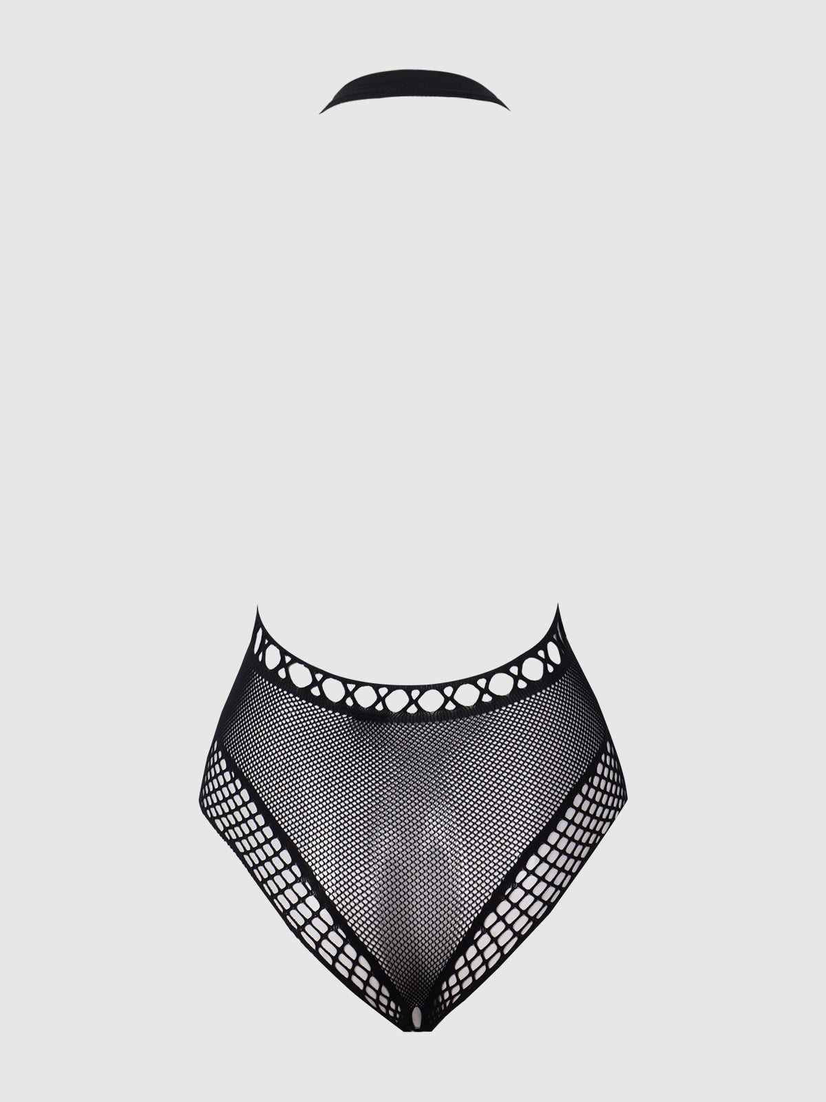 Halter Teddy Open Bust Bodystocking - Frederick's of Hollywood