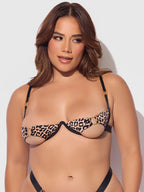 Raven O-Ring Open Cup Bra - Frederick's of Hollywood