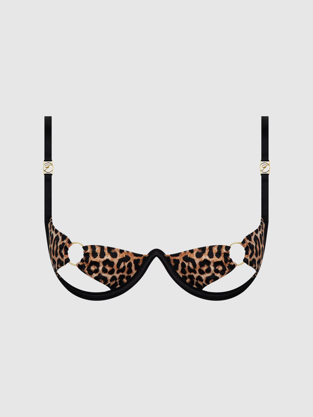 Raven O-Ring Open Cup Bra - Frederick's of Hollywood