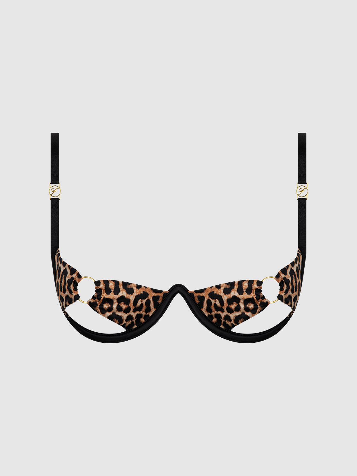 Raven O-Ring Open Cup Bra - Frederick's of Hollywood