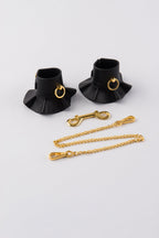 Leather-Like Ruffle Bondage Hand Cuffs - Frederick's of Hollywood