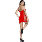 Sexy Fishnet Lingerie Dress - Strappy Hollow Mesh Bodycon Mini Dress