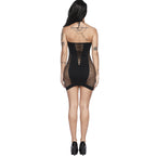 Sexy Fishnet Lingerie Dress - Strappy Hollow Mesh Bodycon Mini Dress
