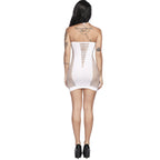 Sexy Fishnet Lingerie Dress - Strappy Hollow Mesh Bodycon Mini Dress