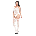 Sexy Jacquard Lace Lingerie Set - Hollow Out Bra & Garter Suspender Set